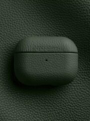 Melkco Bovine Leather AirPods Case Olive Green by The Case Factory