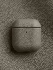 Melkco Bovine Leather AirPods Case Elephant Gray by The Case Factory