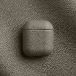 Melkco Bovine Leather AirPods Case Elephant Gray by The Case Factory