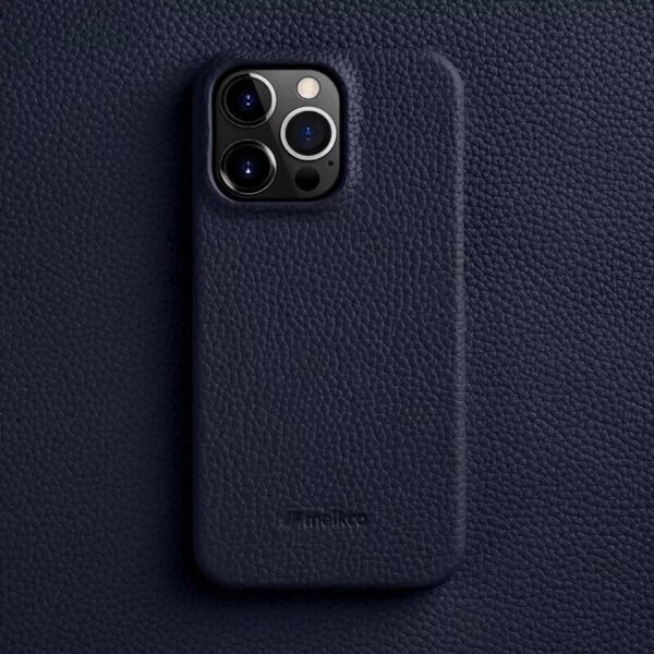 Melkco Bovine Cowhide Leather iPhone Case Dark Blue by The Case Factory