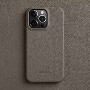 Melkco Bovine Cowhide Leather iPhone Case Elephant Gray by The Case Factory
