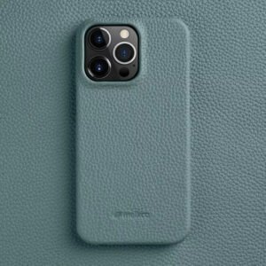 Melkco Bovine Cowhide Leather iPhone Case Linen Blue by The Case Factory