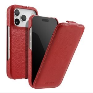 MELKCO For iPhone 17 Pro Flip Case Genuine Bovine Leather | Compatible with MagSafe
