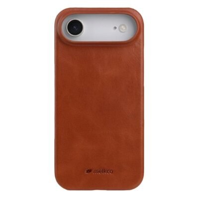 MELKCO For iPhone Air Case Waxy Genuine Cow Leather | Compatible with MagSafe