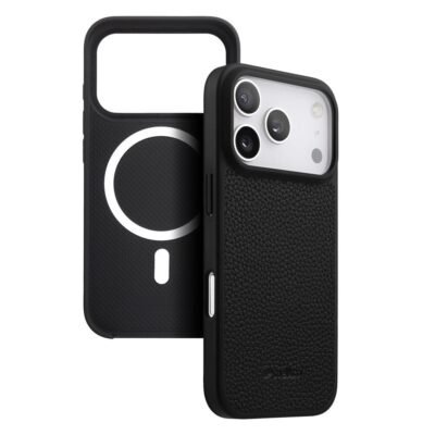 MELKCO For iPhone 17 Pro Max Ultra Thin Case Genuine Bovine Leather | Compatible with MagSafe