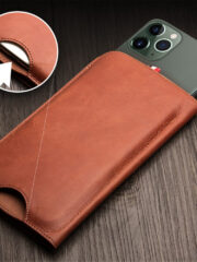 QIALINO Universal Premium Cowhide Genuine Leather Wallet Case for iPhone (6.9 Inches Display Size) by The Case Factory