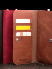 QIALINO Universal Premium Cowhide Genuine Leather Wallet Case for iPhone (6.9 Inches Display Size) by The Case Factory