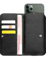 QIALINO Universal Premium Cowhide Genuine Leather Wallet Case for iPhone (6.9 Inches Display Size) Black Universal by The Case Factory
