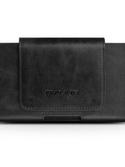 QIALINO Premium Cowhide Leather Holster Case Waist Bag (6.5 inches Display Size) by The Case Factory