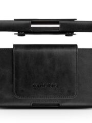 QIALINO Premium Cowhide Leather Holster Case Waist Bag (6.5 inches Display Size) by The Case Factory
