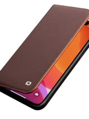 QIALINO For iPhone 12 Pro | iPhone 12 Classic Cowhide Leather Case Wallet Stand Phone Cover by The Case Factory