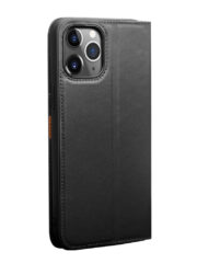 QIALINO For iPhone 12 Pro Max Case Classic Top Cowhide Leather Wallet Stand Phone Cover by The Case Factory
