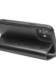 QIALINO For iPhone 12 Mini Genuine Cowhide Leather Case Wallet Stand Phone Cover by The Case Factory