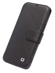 QIALINO for iPhone 12 Mini Business Style Magnetic Clasp Top Cowhide Leather Phone Cover by The Case Factory