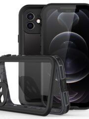 REDPEPPER Dot+ Series For iPhone 12 Case IP68 Waterproof Clear Phone Cover Black iPhone 12 by The Case Factory