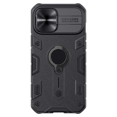 NILLKIN CamShield Armor Case for iPhone 12 Pro Max Hybrid Phone Cover with Ring Kickstand Black iPhone 12 Pro Max by The Case Factory