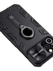 NILLKIN CamShield Armor Case for iPhone 12 Pro Max Hybrid Phone Cover with Ring Kickstand by The Case Factory