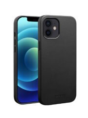 QIALINO For iPhone 12 | iPhone 12 Pro Genuine Cowhide Leather Phone Case | Compatible with MagSafe Black by The Case Factory