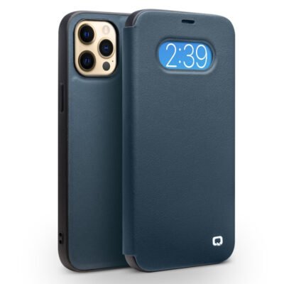 QIALINO for iPhone 12 | 12 Pro Case Ultra Thin Premium Genuine Leather Flip Cover by The Case Factory