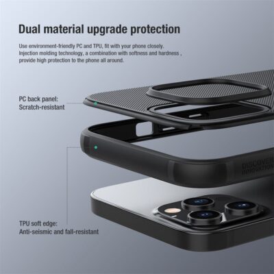 NILLKIN Frosted Shield for iPhone 13 Pro Max Anti-Fingerprint Shockproof Phone Cover by The Case Factory