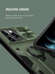 NILLKIN CamShield Armor Case for iPhone 13 Pro Max Anti-scratch with Camera Protection and Ring Kickstand Phone Cover by The Case Factory