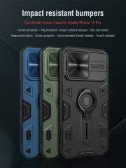 NILLKIN CamShield Armor Case for iPhone 13 Pro Max Anti-scratch with Camera Protection and Ring Kickstand Phone Cover by The Case Factory