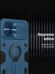 NILLKIN CamShield Armor Case for iPhone 13 Pro Max Anti-scratch with Camera Protection and Ring Kickstand Phone Cover by The Case Factory