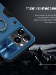 NILLKIN CamShield Armor Case for iPhone 13 Pro Max Anti-scratch with Camera Protection and Ring Kickstand Phone Cover by The Case Factory