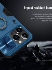 NILLKIN CamShield for iPhone 13 Pro Max Armor Case Anti-scratch with Camera Protection and Ring Kickstand Phone Cover by The Case Factory
