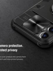NILLKIN CamShield Armor Case for iPhone 13 Pro Max Anti-scratch with Camera Protection and Ring Kickstand Phone Cover by The Case Factory