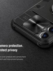 NILLKIN CamShield for iPhone 13 Pro Max Armor Case Anti-scratch with Camera Protection and Ring Kickstand Phone Cover by The Case Factory