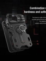 NILLKIN CamShield Armor Case for iPhone 13 Pro Max Anti-scratch with Camera Protection and Ring Kickstand Phone Cover by The Case Factory