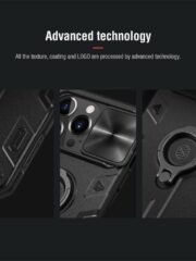 NILLKIN CamShield Armor Case for iPhone 13 Pro Max Anti-scratch with Camera Protection and Ring Kickstand Phone Cover by The Case Factory