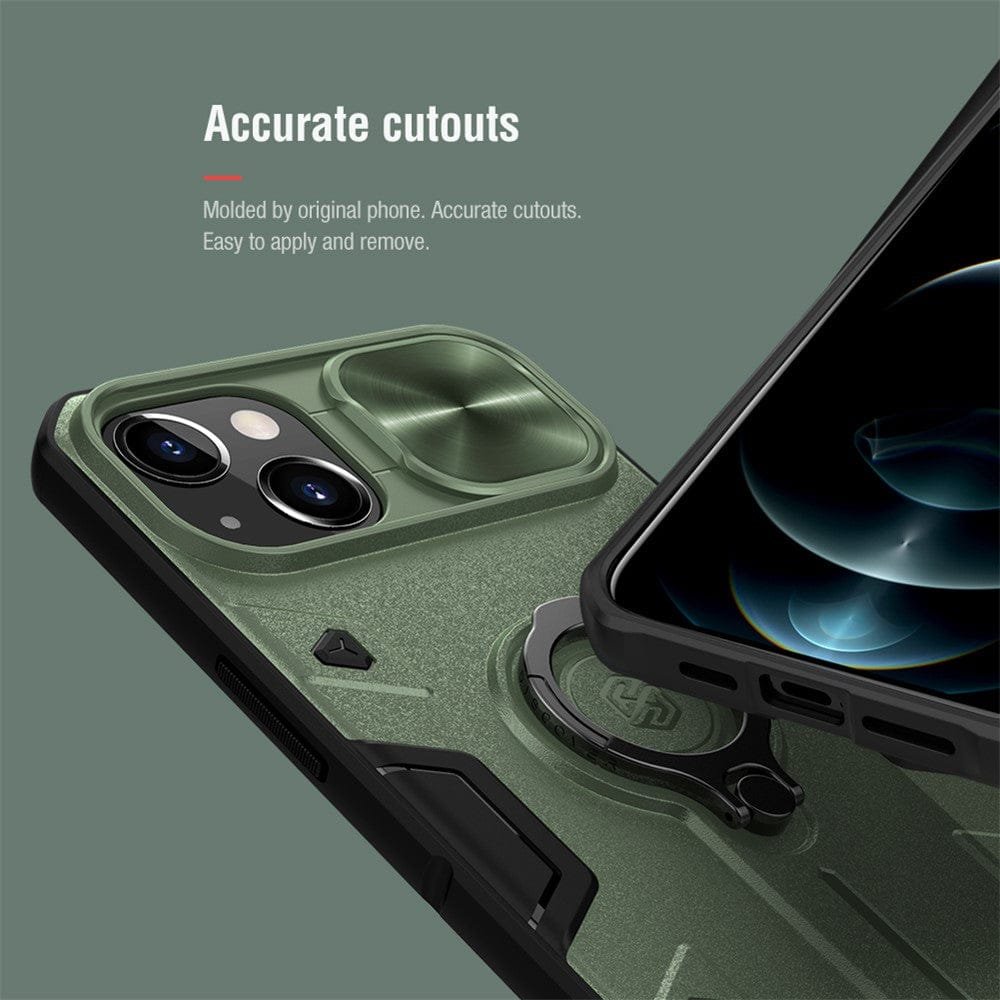 NILLKIN CamShield for iPhone 13 Armor Case with Camera Protection and Ring Kickstand Phone Cover by The Case Factory