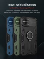 NILLKIN CamShield for iPhone 13 Armor Case with Camera Protection and Ring Kickstand Phone Cover by The Case Factory