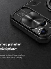 NILLKIN CamShield for iPhone 13 Armor Case with Camera Protection and Ring Kickstand Phone Cover by The Case Factory