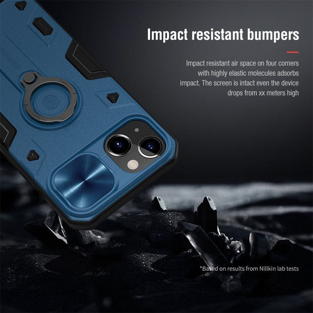 NILLKIN CamShield for iPhone 13 Armor Case with Camera Protection and Ring Kickstand Phone Cover by The Case Factory