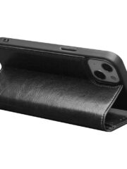 QIALINO For iPhone 13 Mini Cowhide Leather Wallet All-round Protection Phone Cover by The Case Factory