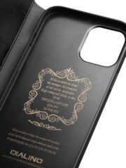 QIALINO For iPhone 13 Case Cowhide Leather Wallet Stand Phone Cover by The Case Factory