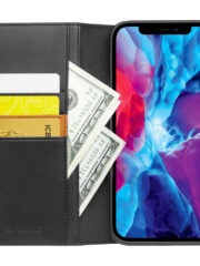 QIALINO for iPhone 13 Pro Max Case Flip Stand Wallet Cowhide Leather Cover by The Case Factory