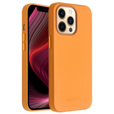 QIALINO For iPhone 13 Pro Genuine Cowhide Leather Phone Case | Compatible with MagSafe by The Case Factory