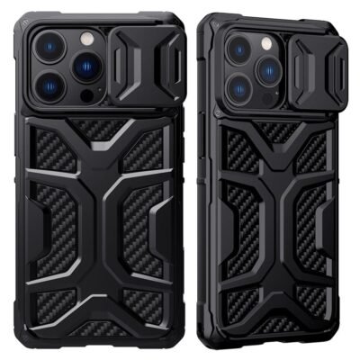 NILLKIN Adventurer Anti Slip Hard Phone Case TPU+PC Phone Protective Cover for iPhone 13 Pro 6.1 inch Black by The Case Factory