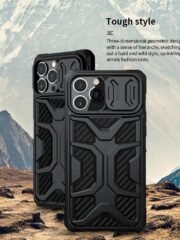 NILLKIN Adventurer for iPhone 13 Pro Max Honeycomb Twill Anti-Slip Slide Camera Cover Protective Phone Case by The Case Factory