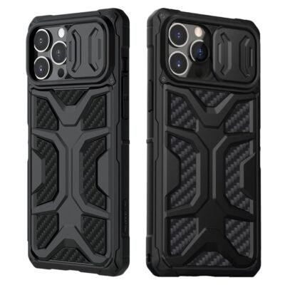 NILLKIN Adventurer for iPhone 13 Pro Max Honeycomb Twill Anti-Slip Slide Camera Cover Protective Phone Case As Shown iPhone 13 Pro Max by The Case Factory
