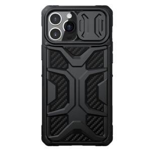 NILLKIN Adventurer for iPhone 13 Pro Max Honeycomb Twill Anti-Slip Slide Camera Cover Protective Phone Case by The Case Factory