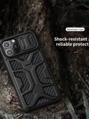 NILLKIN Adventurer for iPhone 13 Pro Max Honeycomb Twill Anti-Slip Slide Camera Cover Protective Phone Case by The Case Factory