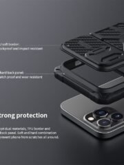 NILLKIN Adventurer for iPhone 13 Pro Max Honeycomb Twill Anti-Slip Slide Camera Cover Protective Phone Case by The Case Factory