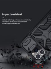 NILLKIN Adventurer for iPhone 13 Pro Max Honeycomb Twill Anti-Slip Slide Camera Cover Protective Phone Case by The Case Factory