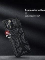 NILLKIN Adventurer for iPhone 13 Pro Max Honeycomb Twill Anti-Slip Slide Camera Cover Protective Phone Case by The Case Factory