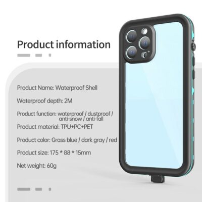REDPEPPER Dot+ Series For iPhone 13 Pro Max Case IP68 Waterproof Clear Phone Cover by The Case Factory